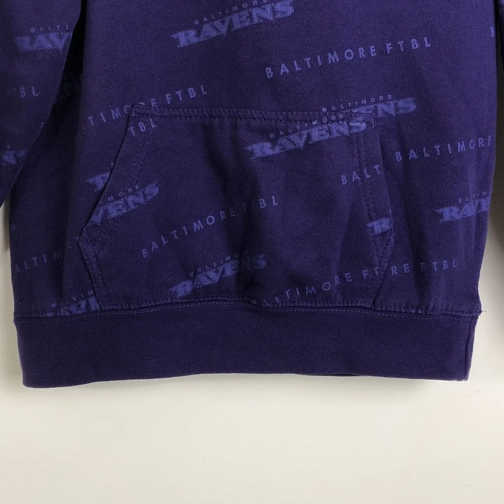 Baltimore Ravens Team Apparel Pullover Hoodie Sweatshirt Youth 14-16 Purple
